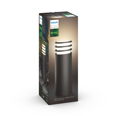 Philips Hue Lucca Outdoor Pedestal Lantern | E27 | 9 W | Warm white