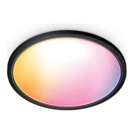 WiZ Smart WiFi SuperSlim Ceiling 545mm, Black | 32 W | 2200-6500 K (RGB)