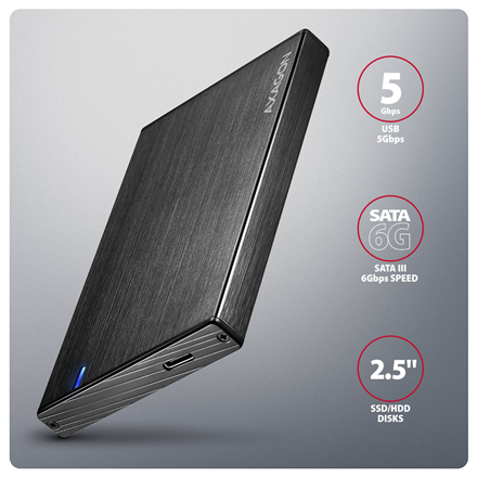 AXAGON USB-C 5Gbps - SATA 6G external box for 2.5" SSD/HDD | EE25-XA6C