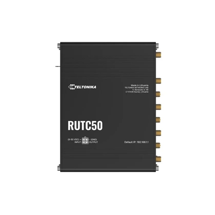 Teltonika Industrial 5G Router with Wi-Fi 6 | RUTC5020 | 802.11ax | 10/100/1000 Mbit/s | Ethernet LAN (RJ-45) ports 5 | Mesh Support No | MU-MiMO Yes | 5G