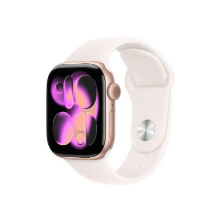 Apple Watch Series 11 GPS 42mm Rose Gold Aluminium Case with Light Blush Sport Band - M/L | Apple