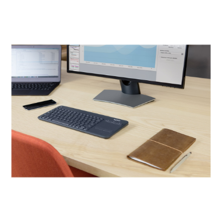 Logitech | K400 Plus | Keyboard with Trackpad | Wireless | US | Black