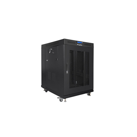 Lanberg | Rack cabinet 19" free-standing 15U/800x1000 (flat pack) with mesh door, LCD | FF01-8015-23BL | Black