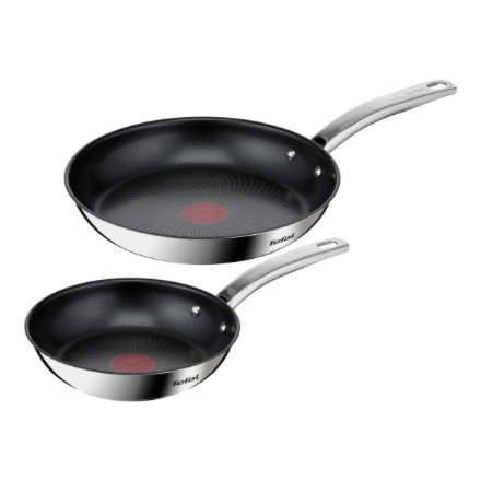 TEFAL | Pan Set | Intuition B817S255 | Frying | Diameter 20/26 cm | Suitable for induction hob | Fixed handle | Black/Silver
