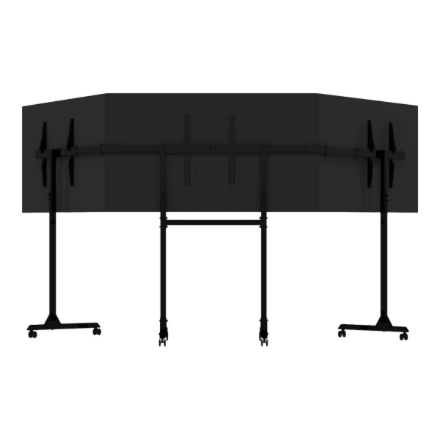 Next Level Racing | Floor stand | Free Standing Triple Monitor stand | 3 x 32- 65 " | Maximum weight (capacity) 70 kg | Black