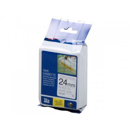 Brother | TZe-S251 Strong Adhesive Laminated Tape | Black on White | TZe | 8 m | 2.4 cm