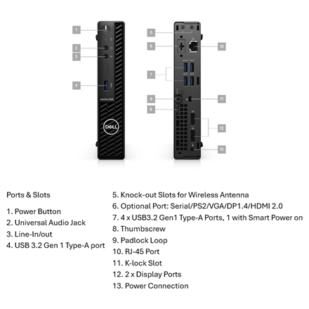 DELL Renewed Grade B | OptiPlex 3090 | Intel Core i5 | i5‑10500T | 8 GB | NVMe SSD | 256 GB | Intel UHD Graphics | Windows 11 Pro