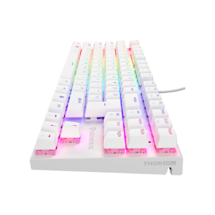Genesis | THOR 303 | Mechanical Gaming Keyboard | Wired | US | Outemu Peach Silent | White