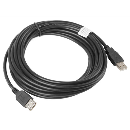 Lanberg | Lanberg USB-A 2.0 Cable, 5 m | CA-USBE-10CC-0050-BK | USB Type-A to USB Type-A