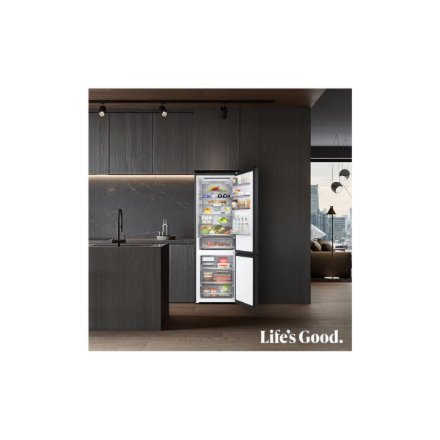 LG Refrigerator | GBBW726CEV | Energy efficiency class C | Free standing | Combi | Height 203 cm | Fridge net capacity 326 L | Freezer net capacity 139 L | Display | 33 dB | Black Steel