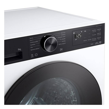 LG Dryer Machine | RHX5009TKB | Energy efficiency class Class B | Front loading | 9 kg | Digital | Heat pump | Depth 66 cm | Wi-Fi | White