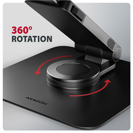 AXAGON STND-LRB stand with 360° rotation for laptops and tablets | Adjustable Height, Angle | 10-17.3 " | Maximum weight (capacity) 5 kg | Black