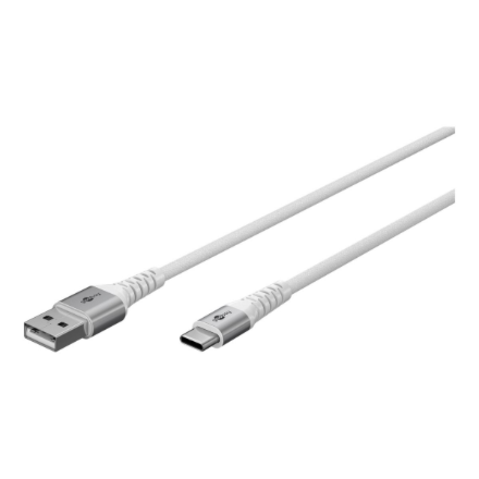 Goobay | USB-C to USB-A Supersoft Textile Cable with Metal Plugs | 74531