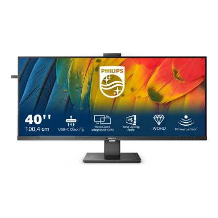 Philips | Business Monitor | 40B1U5601H/00 | 40 " | IPS | 21:9 | 100 Hz | 4 ms | 3440 x 1440 pixels | 300 cd/m² | Black