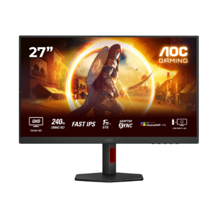 AOC | Q27G4ZR | 27 " | Fast IPS | QHD | 16:9 | 240 Hz | 1 ms | 2560 x 1440 pixels | 400 cd/m² | HDMI ports quantity 2 | Black
