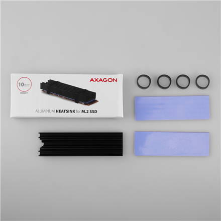 AXAGON Passive aluminum heatsink for all M.2 SSDs, size 2280, high 10 mm | CLR-M2L10