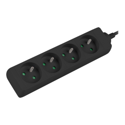 Lanberg | Power strip 1m 4x outlets for UPS system | PS0-04E-0100-IEC-BK | Sockets quantity 4