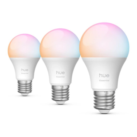 Philips Hue E WCA 806 A60 3P EU | E27 | 8 W | 16 million colours, White and colour light | Bluetooth and Zigbee