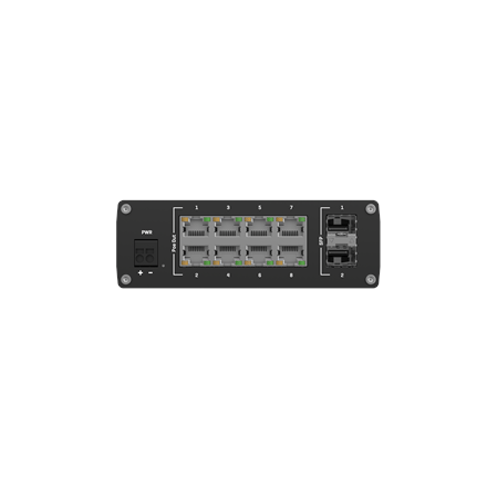 Teltonika TSW200 | Industrial POE+ Ethernet Switch | DIN rail mountable | SFP ports quantity 2 | PoE+ ports quantity 8