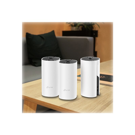 Whole Home Mesh WiFi System | Deco M4 (3-Pack) | 802.11ac | 300+867 Mbit/s | 10/100/1000 Mbit/s | Ethernet LAN (RJ-45) ports 2 | Mesh Support Yes | MU-MiMO Yes | No mobile broadband | Antenna type 2xInternal | No