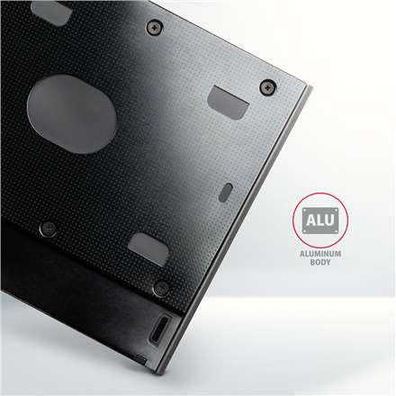 AXAGON Optical disk drive caddy for 2.5“ SSD/HDD. LED, 9.5 mm, Aluminum | RSS-CD09