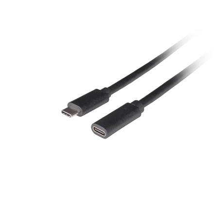 Lanberg | USB-C M/F 3.1 Cable | CA-USBE-20CC-0015-BK