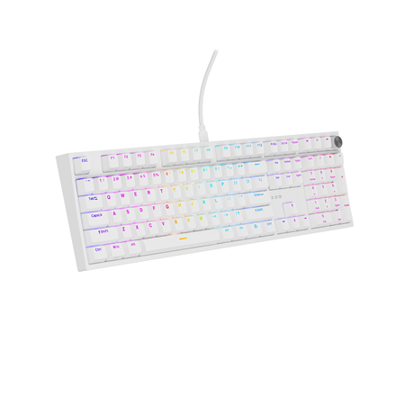 Genesis Thor 404 | Mechanical Gaming Keyboard | Wired | US | Gateron Yellow Pro | White