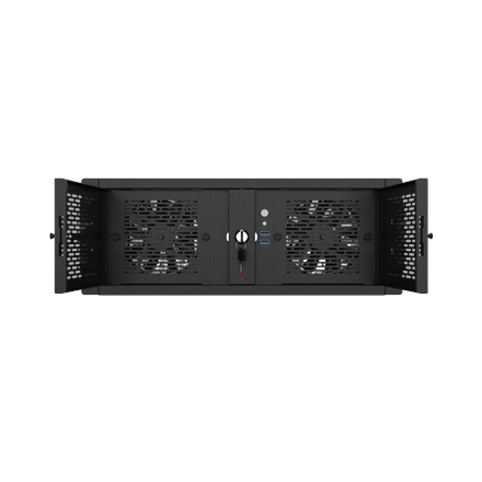 Lanberg Rackmount server chassis ATX 520/12 19"/4U | SC01-5204-12B