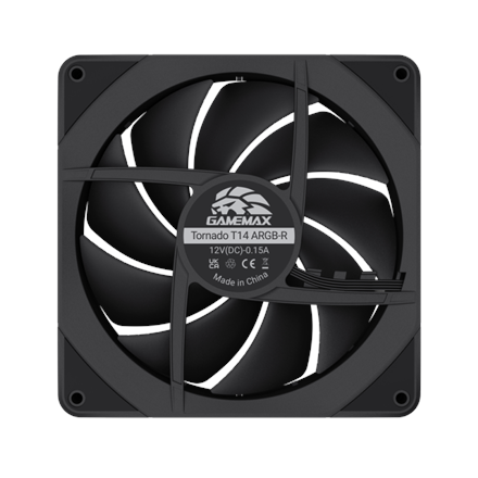 Gamemax Case Fan | TORNADO T14 ARGB-R | Black