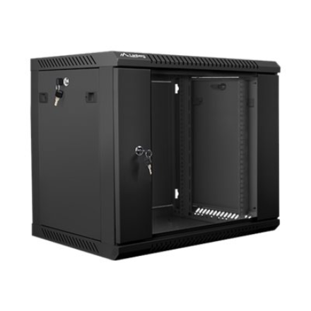 Lanberg | Rack cabinet 19" wall-mount 9U/600x450 (flat pack) | WF01-6409-10B | Black