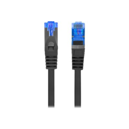Lanberg | Patch cable - CAT 6a | RJ-45 - male | RJ-45 - male | 1 m | Black | RAL 9004