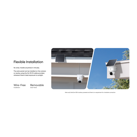 Anker Eufy | Security Camera with Solar Panel | SoloCam E30 | F/1.6 | IP65 | Micro SD, Max. 128GB