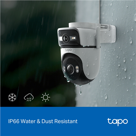 TP-LINK | Dual Lens Security Wi-Fi Camera | Tapo C545D | Dome | 3 MP | 6mm | IP66 | H.264 | MicroSD, up to 512 GB