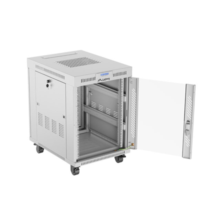 Lanberg | Rack cabinet 19" free-standing 15U/600x800 (flat pack) with glass door, LCD | FF01-6815-12SL | Grey
