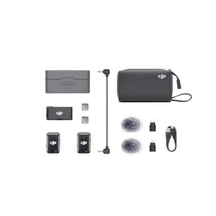 DJI | Mic 2 Wireless Microphone Set, 2 TX + 1 RX + Charging Case