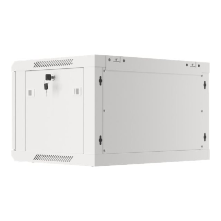 Lanberg | Rack cabinet 19" wall-mount 6U/600x450 for self-assembly with metal door (flat pack) | WF01-6406-00S | Grey