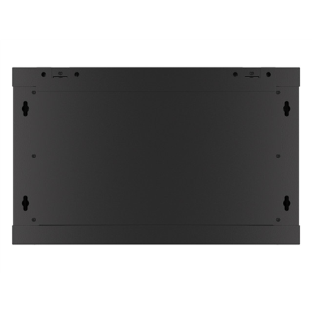 Lanberg | Rack cabinet 19" wall-mount 6U/600x450 (flat pack) with glass door V2 | WF01-6406-10B | Black