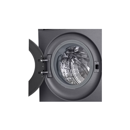 LG Washing machine | F2X50S9TBB | Energy efficiency class A | Front loading | Washing capacity 9 kg | 1200 RPM | Depth 48 cm | Width 60 cm | Display | LED | Steam function | Direct drive | Wi-Fi | Matte Black