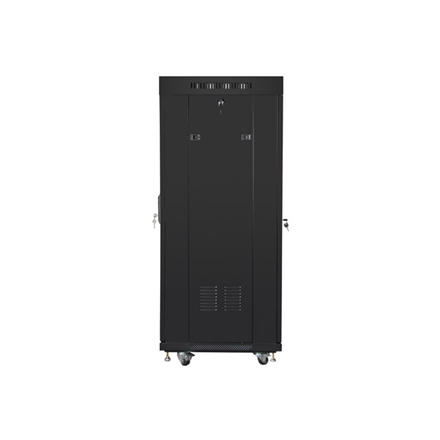 Lanberg | Rack cabinet 19" free-standing 27U/600x600 (flat pack) with glass door lCD V2 | FF01-6627-12BL | Black