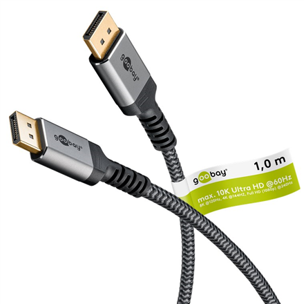 Goobay | DisplayPort Cable 2.0/2.1, 80 Gbit/s | 75684 | DisplayPort to DisplayPort