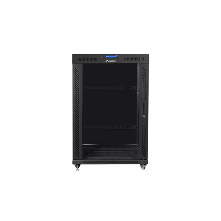 Lanberg | Rack cabinet 19" free-standing 22U/800x1000 (flat pack) with glass door | FF01-8022-12BL | Black