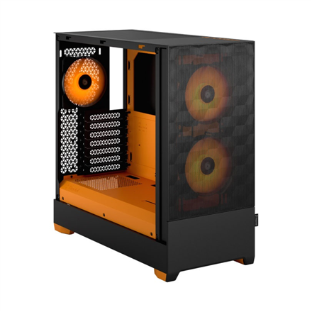 Fractal Design | Pop Air RGB | Side window | Orange Core TG Clear Tint | ATX, mATX, Mini ITX | ATX