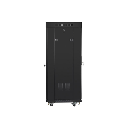 Lanberg | Rack cabinet 19" free-standing 27U/600x600 (flat pack) with glass door lCD V2 | FF01-6627-12BL | Black