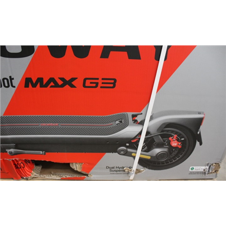 SALE OUT. Segway MAX G3 E | eKickScooter | 2000 W | Up to 25 km/h | 11 " | 24 month(s) | Black | DAMAGED PACKAGING