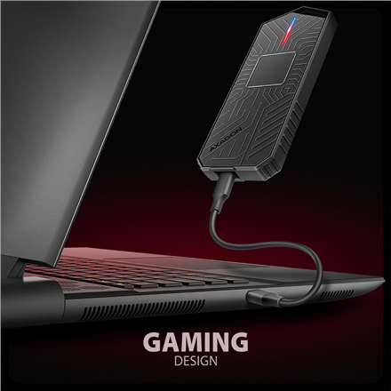 AXAGON USB-C 10Gbps - M.2 NVMe and SATA SSD GAME M.2 box | EEM2-GAM