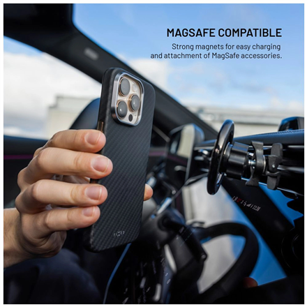 Fixed MagVelar | Back cover | Apple | iPhone 17 Pro Max | Aramid fibers | Black