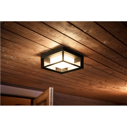 Philips Hue WCA Econic Outdoor Square Wall Lantern | 15 W | 2000-6500 Hue White Colour Ambiance