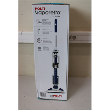 SALE OUT. | Polti Vacuum steam mop with portable steam cleaner | PTEU0299 Vaporetto 3 Clean_Blue | Power 1800 W | Steam pressure Not Applicable bar | Water tank capacity 0.5 L | White/Blue | DAMAGED PACKAGING
