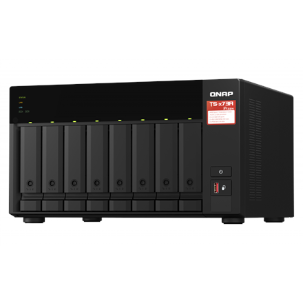 QNAP | 8-Bay QTS and QuTS hero NAS | TS-873A-8G | Up to 8 HDD/SSD Hot-Swap | AMD Ryzen | Ryzen V1500B Quad-Core | Processor frequency 2.2 GHz | 8 GB | DDR4