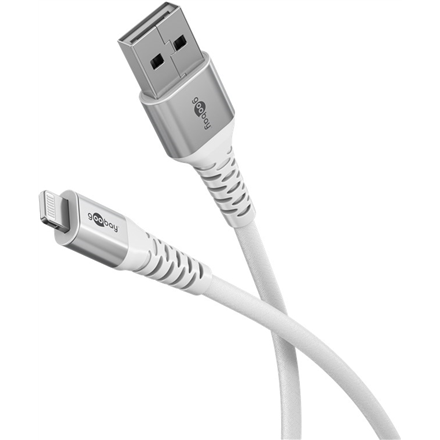 Goobay | Lightning USB-A Supersoft Textile Cable with Metal Plugs | 74511